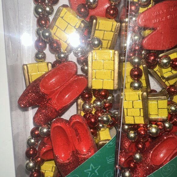 2 The Wizard of Oz 6 Foot Garland Kurt S. Adler Ruby Slippers yellow brick  Road - Picture 3 of 10